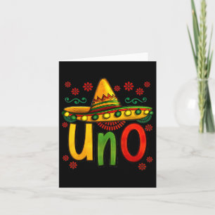 Cartão Uno Meu Primeiro Aniversário Mexicano Cinco De May