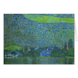 Cartão Unterach at Attersee, por Klimt, Vintage Art Nouve