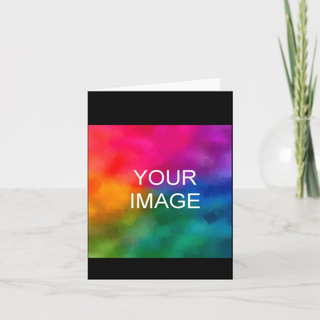 Cartão Upload Photo Add Text Template Kids Girls  (Frente)