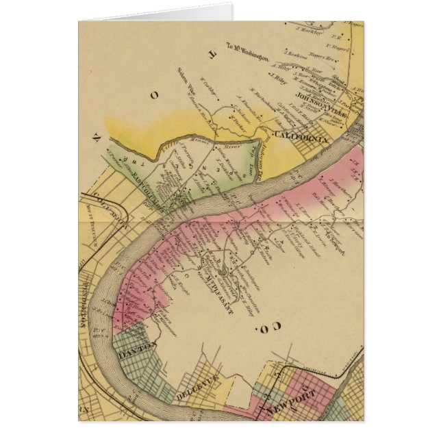 Cartão Upper Ohio River e Valley (Frente)