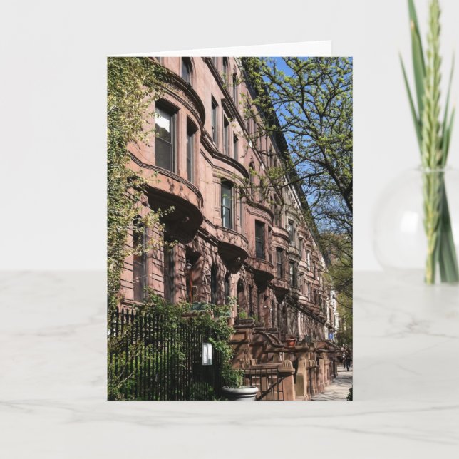 Cartão Upper West Side Brownstones Nova Iorque NYC (Frente)