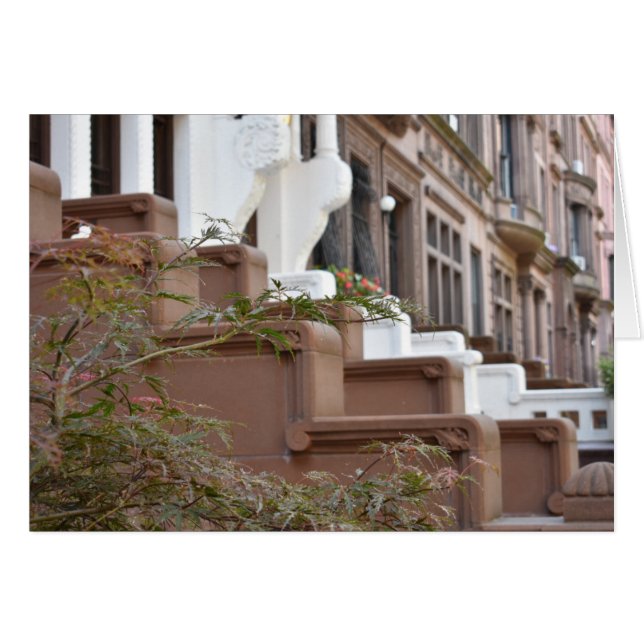 Cartão Upper West Side Brownstones Nova Iorque NYC (Frente Horizontal)