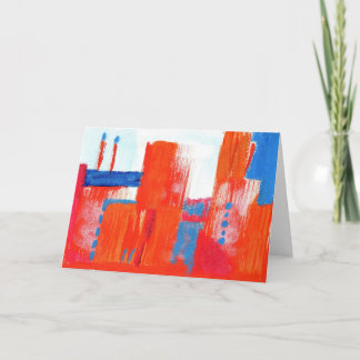Cartão Urban Red Acrylic Art Greeting Card