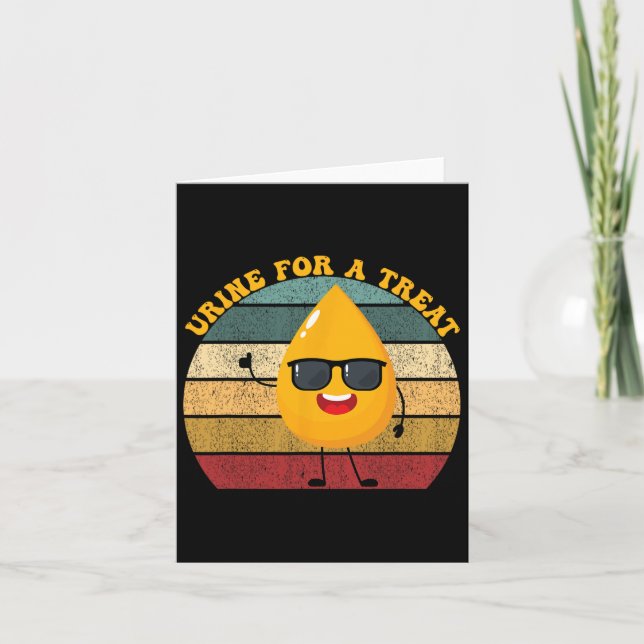 Cartão Urina Para Tratar Urologia Dia de as Bruxas engraç (Frente)
