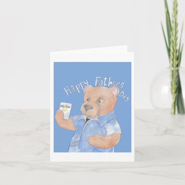 Cartão Ursa do Dia dos Pais  (Frente)