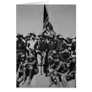 Cartão Ursinho de ursinhos Roosevelt Rough Riders 1898