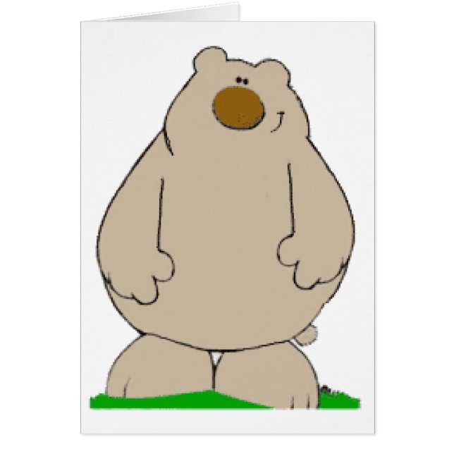 Cartão Ursinho grande bonito (Frente)