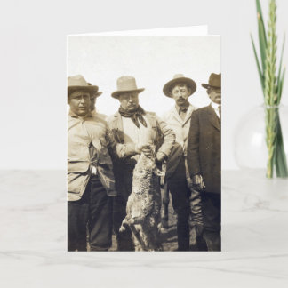 Cartão Ursinho Roosevelt Wolf Hunting, 1905