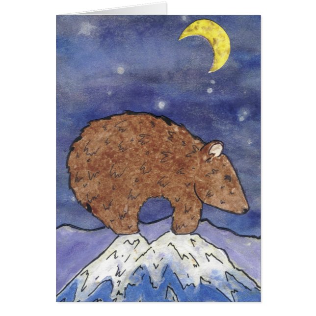 Cartão Urso da Meia-Noite (Frente)