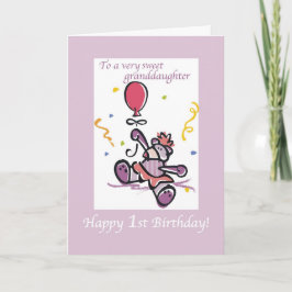 Cartão Urso da Neta de Aniversário de 2709