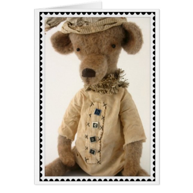 Cartão Urso de Jornal (Frente)