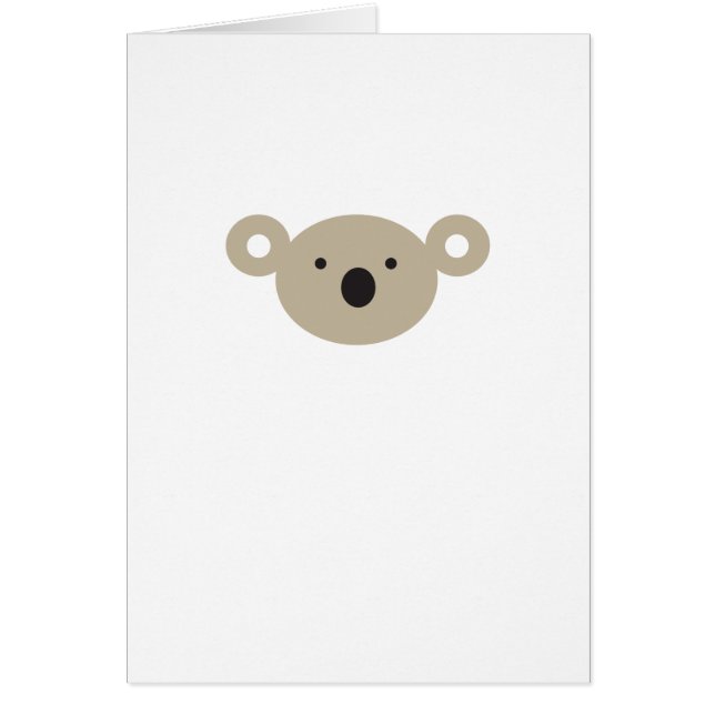 Cartão Urso de Koala (Frente)
