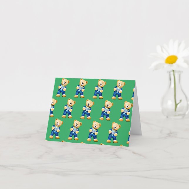 Cartão Urso de pelúcia Menorah (Planta pequena)