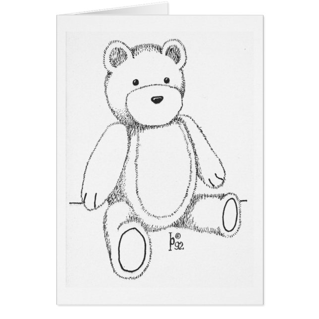 Cartão Urso de ursinho (Frente)