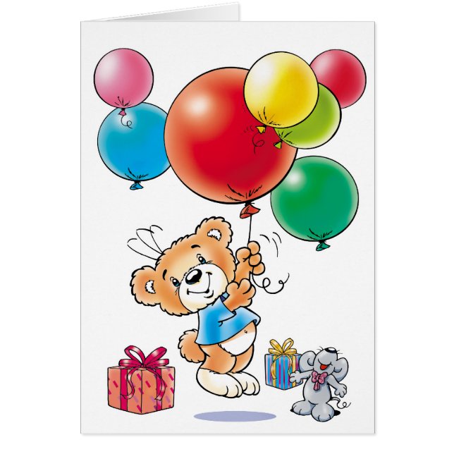 Cartão Urso de ursinho de Tobi para uma pessoa muito (Frente)