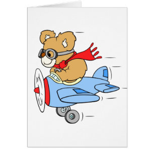 Cartão Urso de ursinho piloto