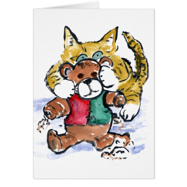 Cartão Urso de ursinho Shredded (Frente)