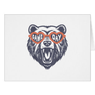 Cartão Urso do Dia do Jogo