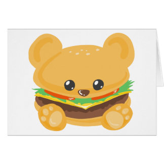 Cartão Urso do Hamburger