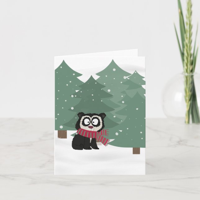 Cartão Urso Espetacular de Neve (Frente)