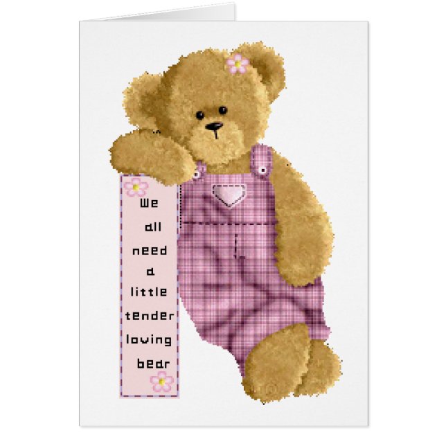 Cartão Urso Loving macio (Frente)