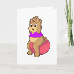 Cartão Urso na academia com bola de exercício.PNG