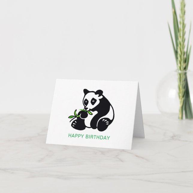 Cartão Urso PANDA gráfico bonito - Animais ameaçados - (Frente)