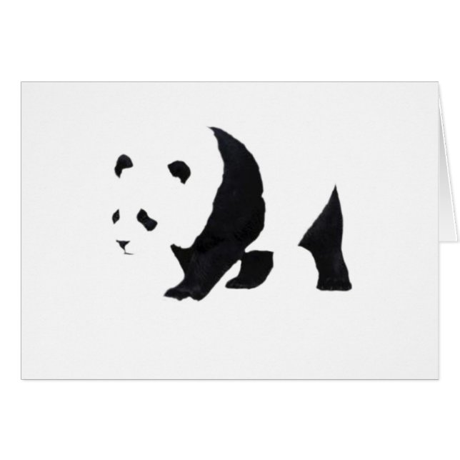Cartão Urso panda grande (Frente Horizontal)