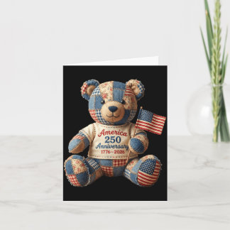 Cartão Urso Patriótico América 250 1776 2026