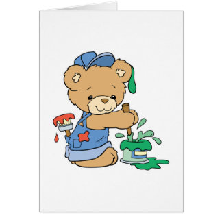 Cartão Urso Pintor Cinto