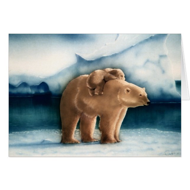 Cartão Urso polar (Frente Horizontal)