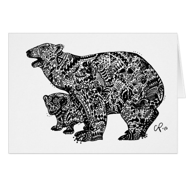 Cartão Urso polar expressado (Frente horizontal)