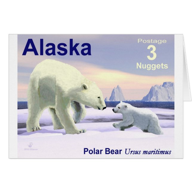 Cartão Urso Polar - Melhor Nariz Da Mãe (Frente Horizontal)