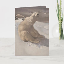 Urso polar na ilustração da neve cinza castanho