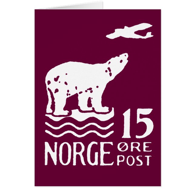 Cartão Urso Polar Norueguês 1925 (Frente)