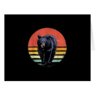 Cartão Urso Preto da Imagem Retroativa