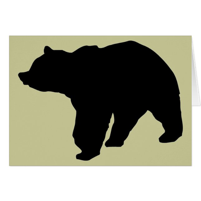 Cartão Urso velho grande (Frente Horizontal)