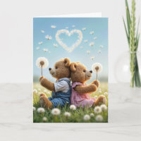 Ursos de Teddy do Aniversário com Dandelion do Cor