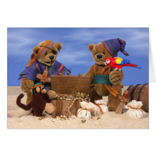 Cartão Ursos Dinky: Piratas pequenos