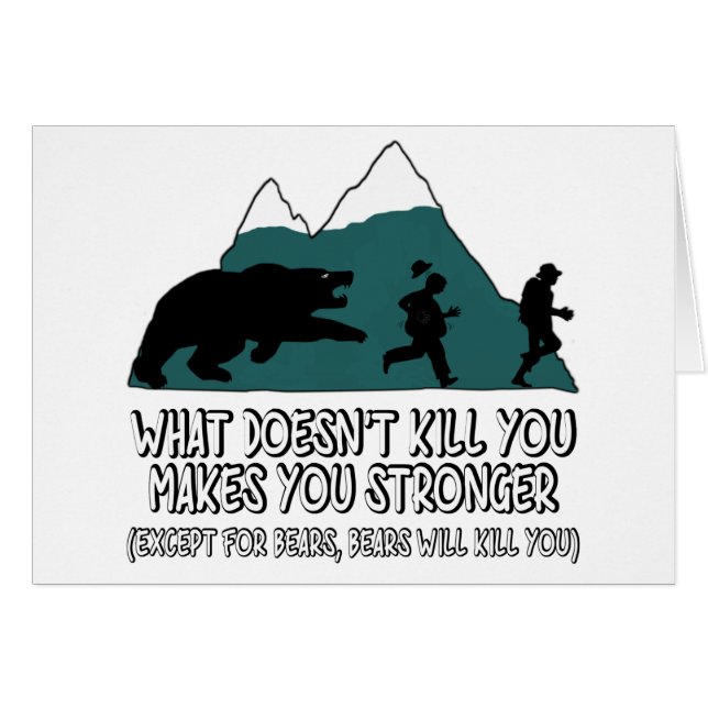 Cartão Ursos engraçados (Frente Horizontal)