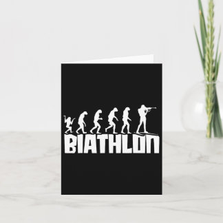 Cartão US Black Sports Biathlon Skier