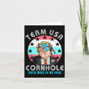 Cartão Usa Cornhole Shirt Team Cornhole Shirts Engraçado
