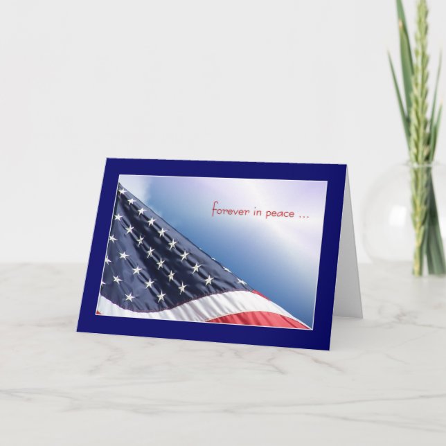Cartão USA Flag - Forever in Peace (Frente)