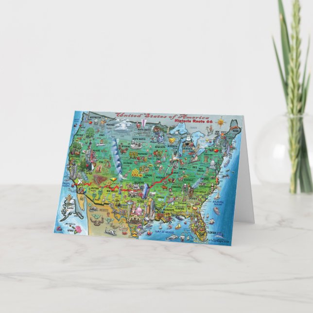 Cartão USA Historic Route 66 (Frente)