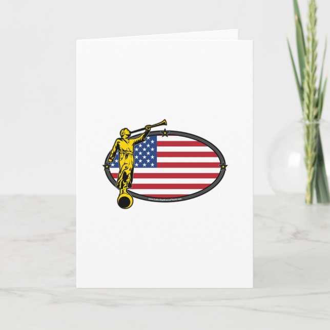 Cartão USA LDS Mission Oval no Label (Frente)