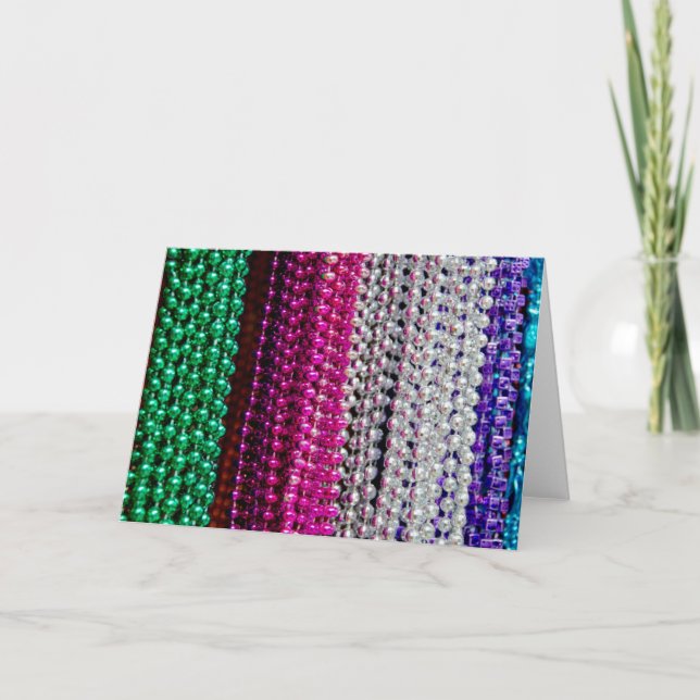 Cartão USA, Louisiana, New Orleans. Mardi Gras Beads (Frente)