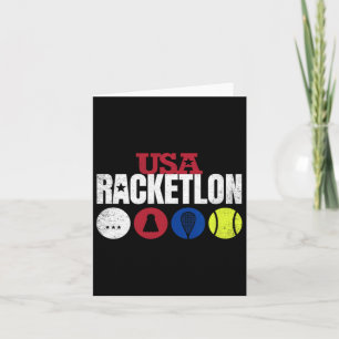 Cartão Usa Racketlon - Mesa de Badminton Squash Tenn