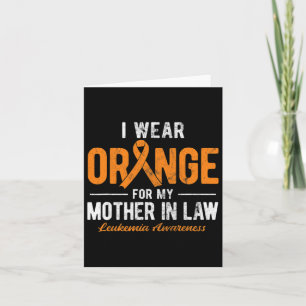 Cartão Use Laranja Para a Leucemia do Cancro da Minha Sog