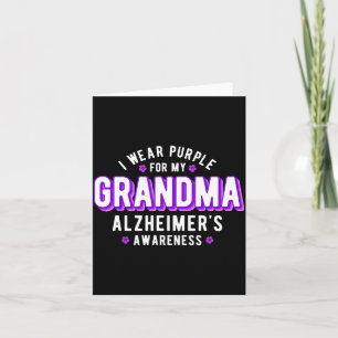 Cartão Use roxo pelo dia da conscientização do Alzheimer