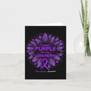 Cartão Use Roxo Pelo Vovô Girassol Sobredosagem de Droga